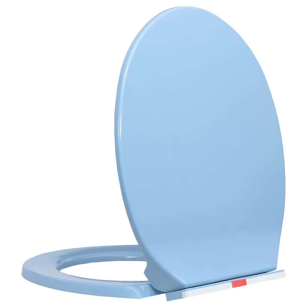 Tampo sanita oval fecho suave e remoção rápida azul