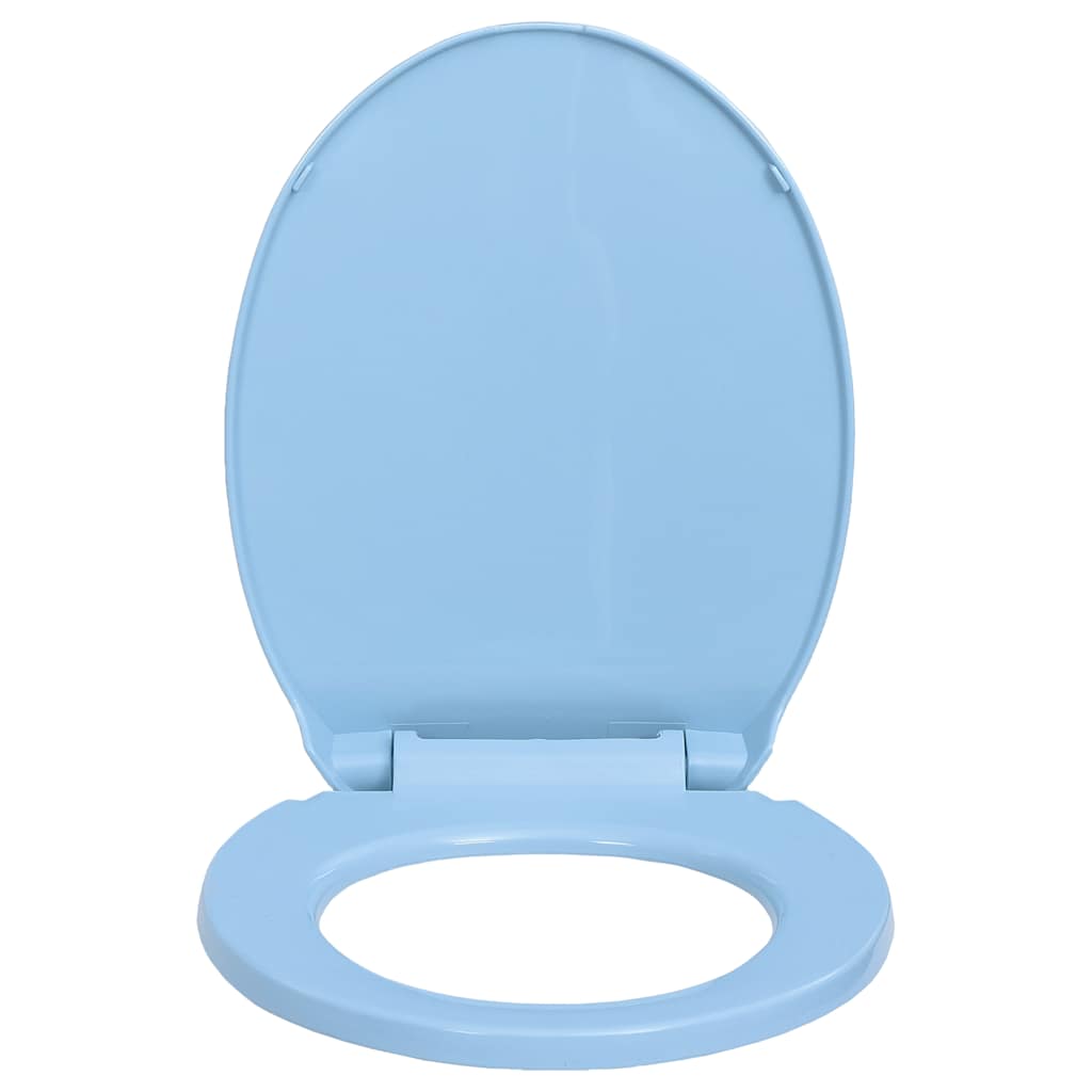 Tampo sanita oval fecho suave e remoção rápida azul