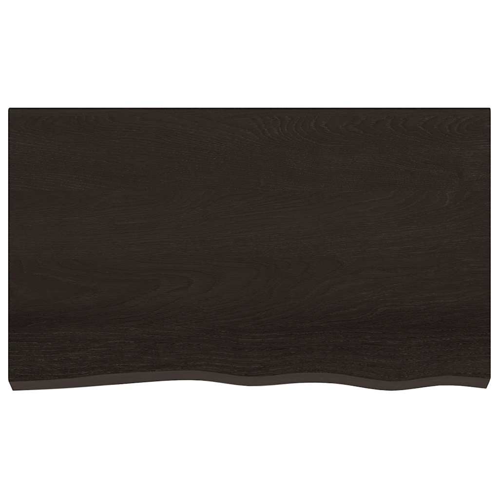 Bancada p/ wc 100x60x(2-6)cm madeira tratada maciça castanho