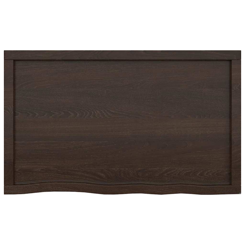 Bancada p/ wc 100x60x(2-6)cm madeira tratada maciça castanho