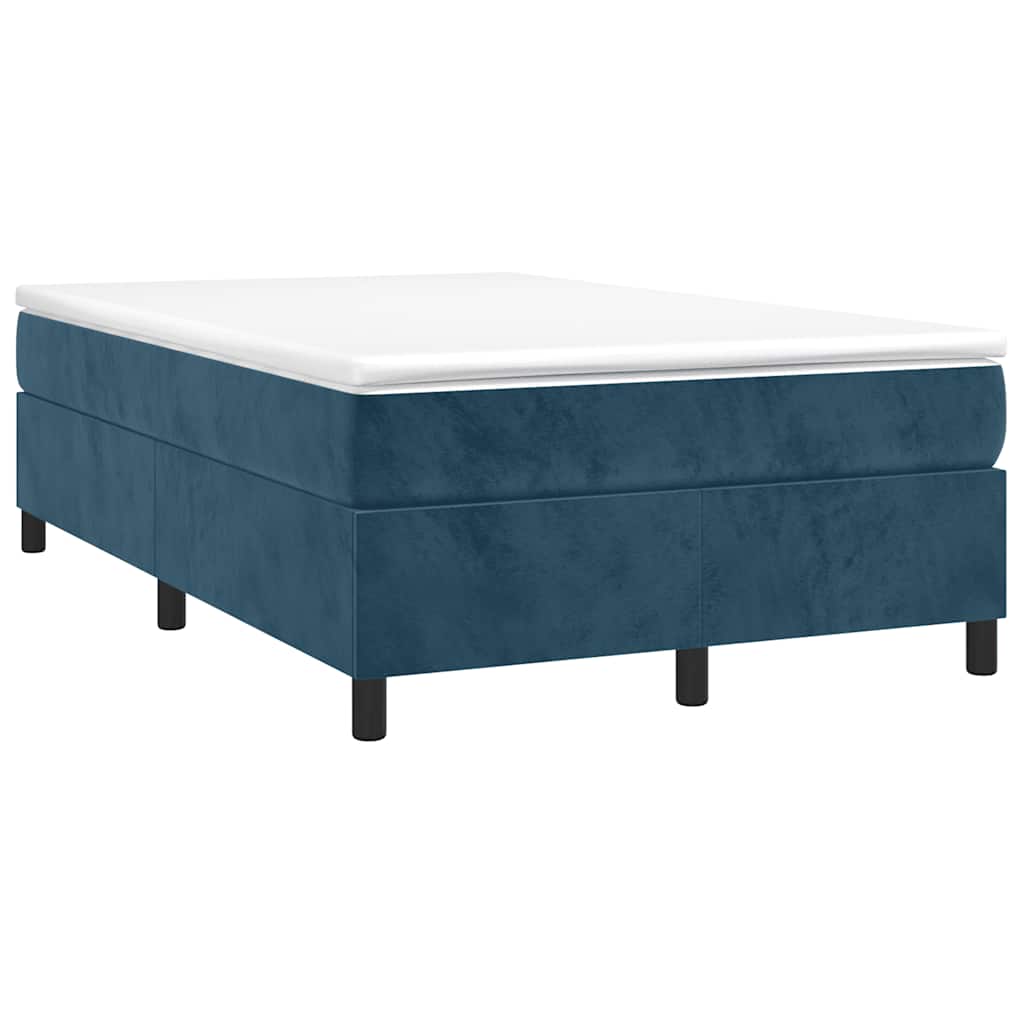 Estrutura de cama com molas 120x200 cm veludo azul