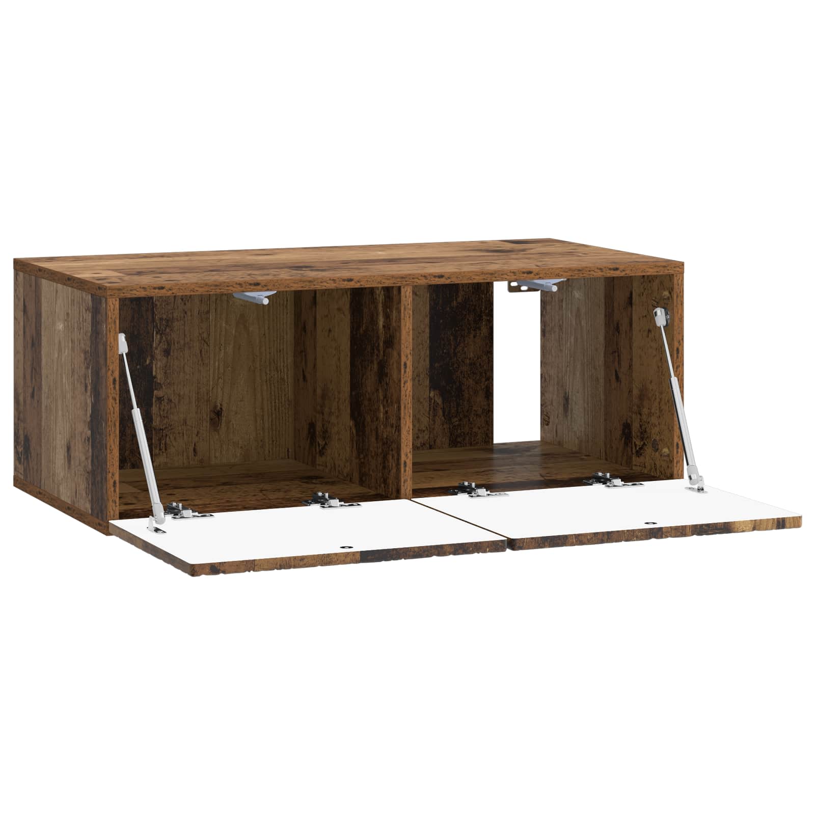 Gabinete de TV de parede 78,5 x 31 cm madeira antiga