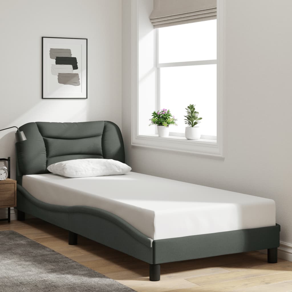 Estrutura de cama com LED sem colchão hvar 90x200 cm tecido