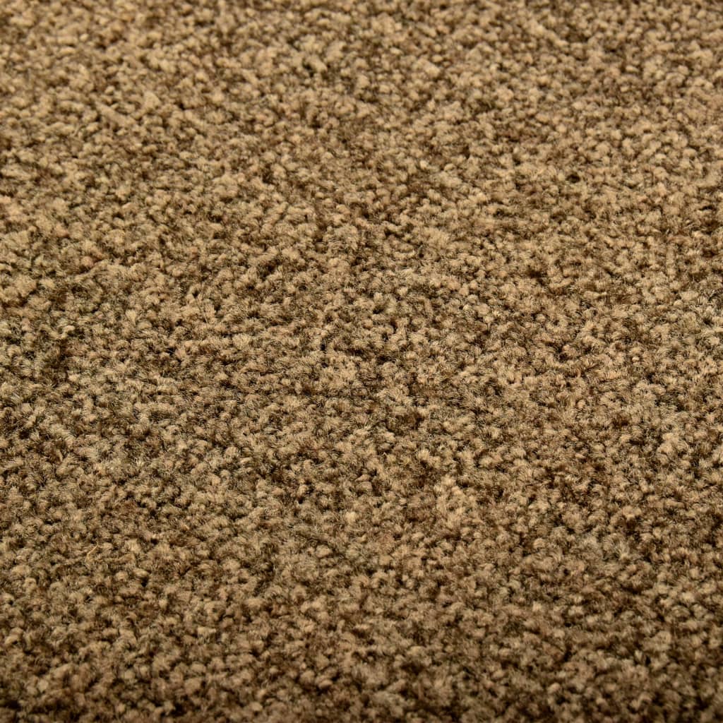 Tapete de porta lavável 120x180 cm castanho