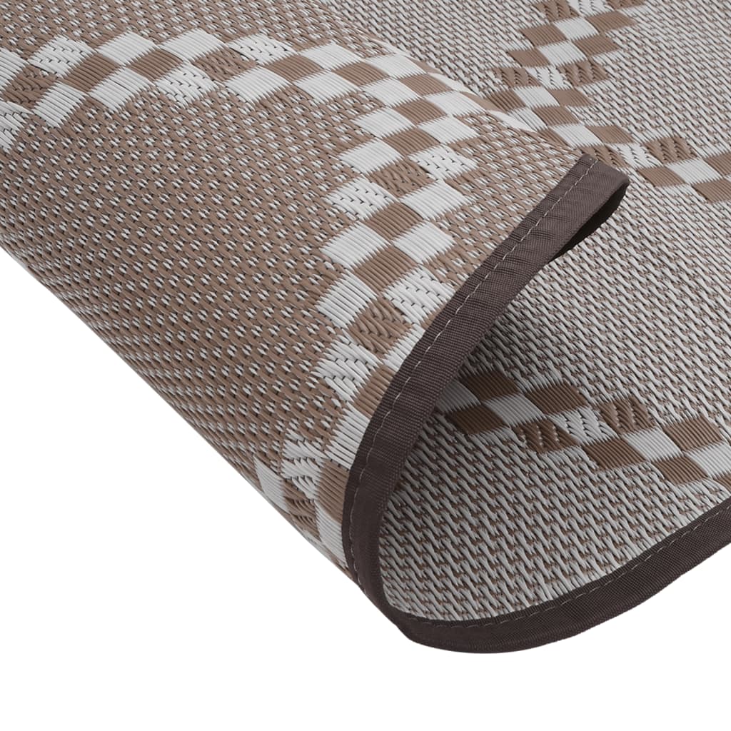 Tapete de exterior ø120 cm arakil PP castanho