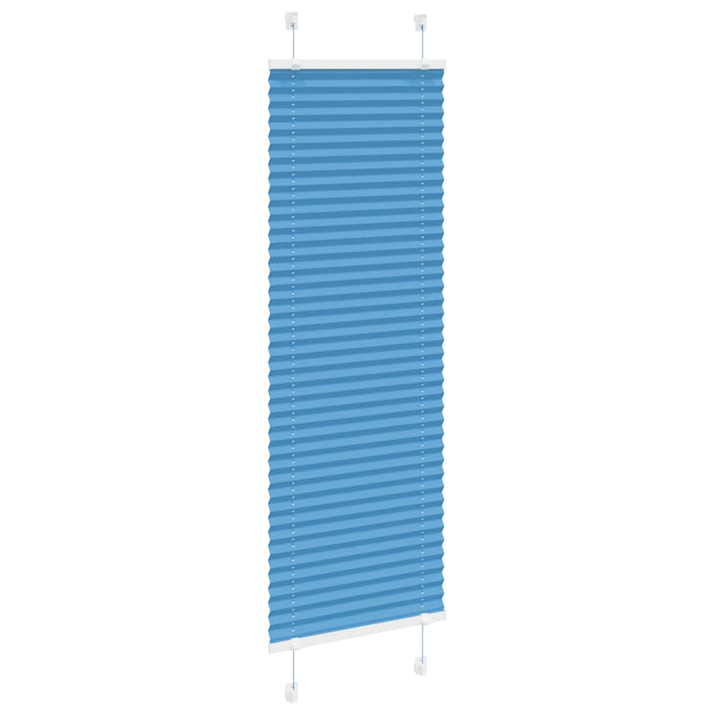 Azul plissada cega 40x100 cm largura tecido 39,4 cm poliéster