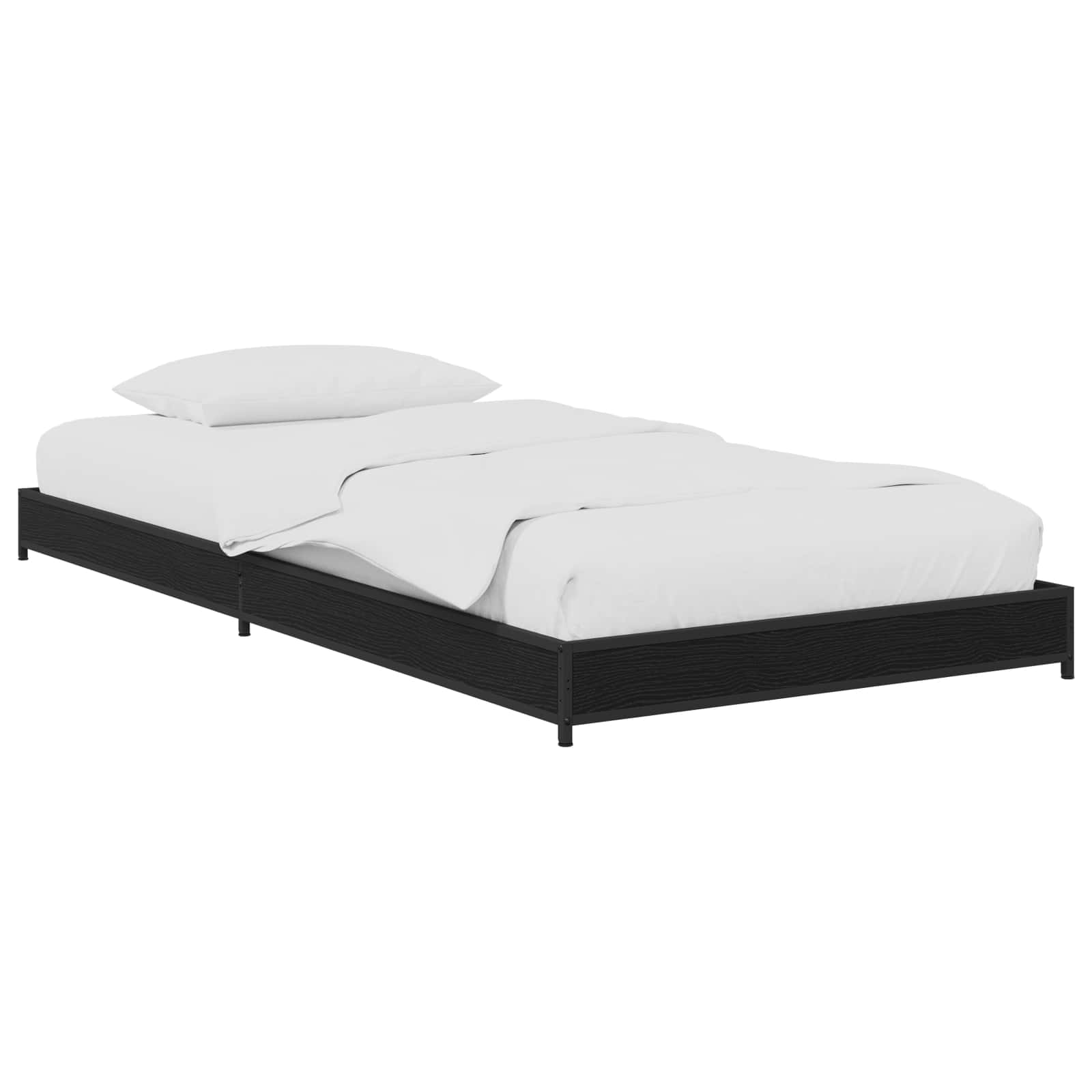 Estrutura da cama carvalho preto 80 x 200 cm