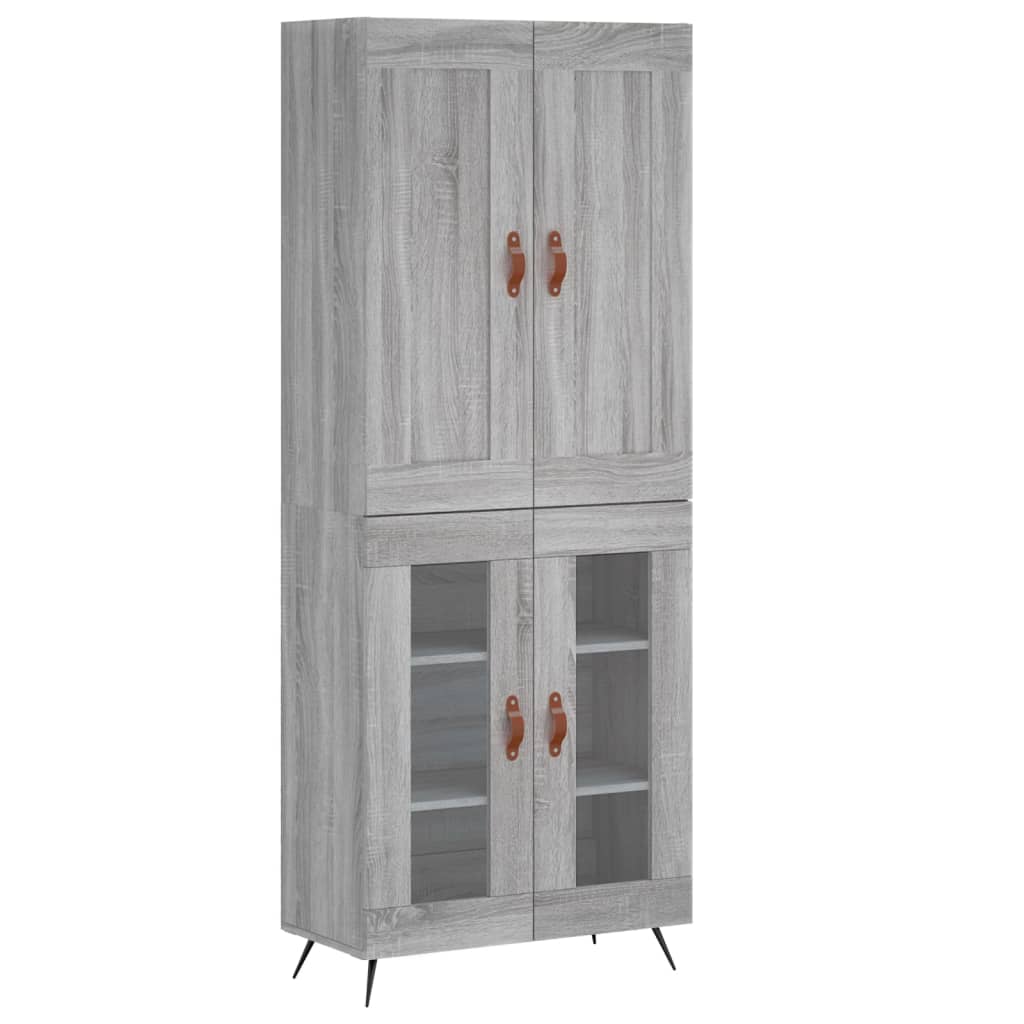 Armário alto 69,5x34x180 cm derivados de madeira sonoma cinza