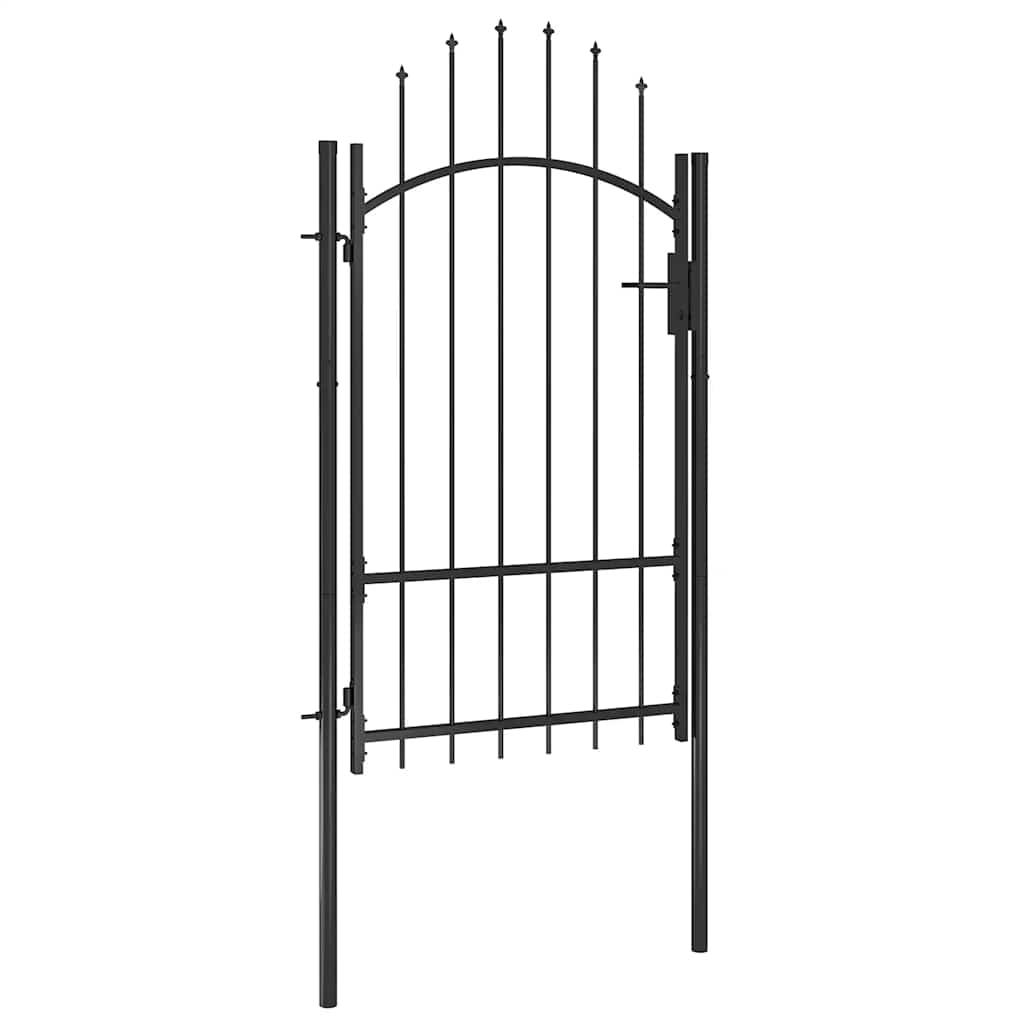 Portão de jardim woerden aço 1x1,7m preto