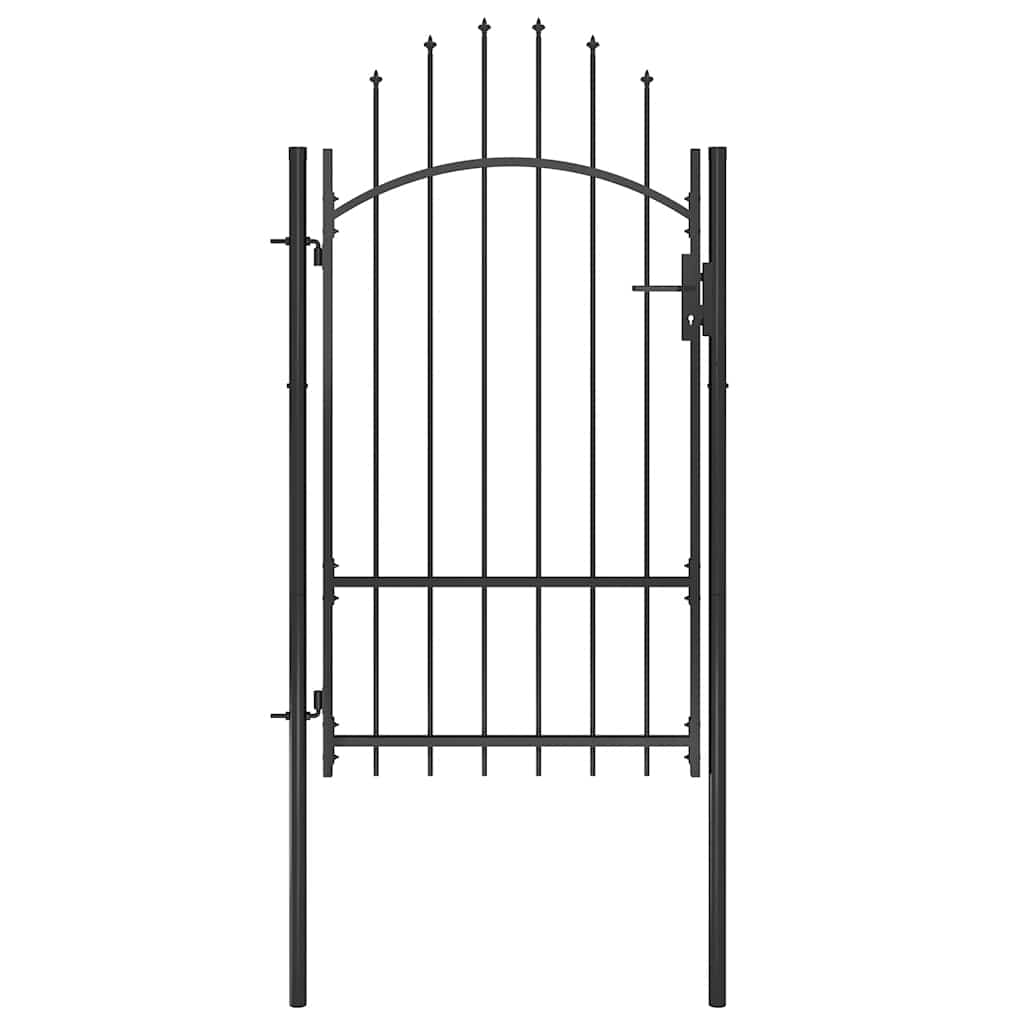 Portão de jardim woerden aço 1x1,7m preto