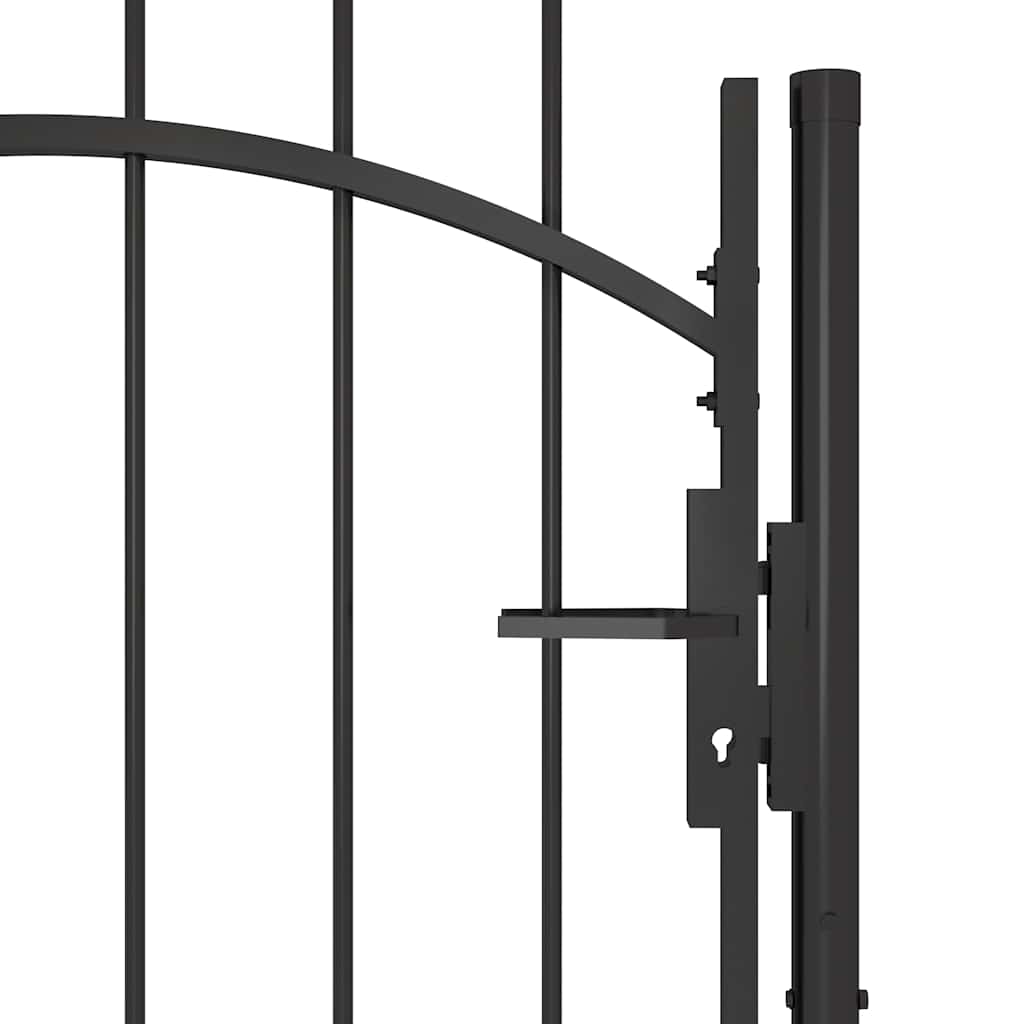 Portão de jardim woerden aço 1x1,7m preto