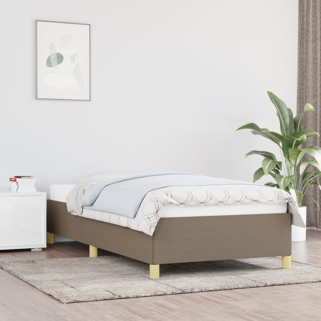 Estrutura cama sem colchão 100x200 cm tecido cinza-acastanhado