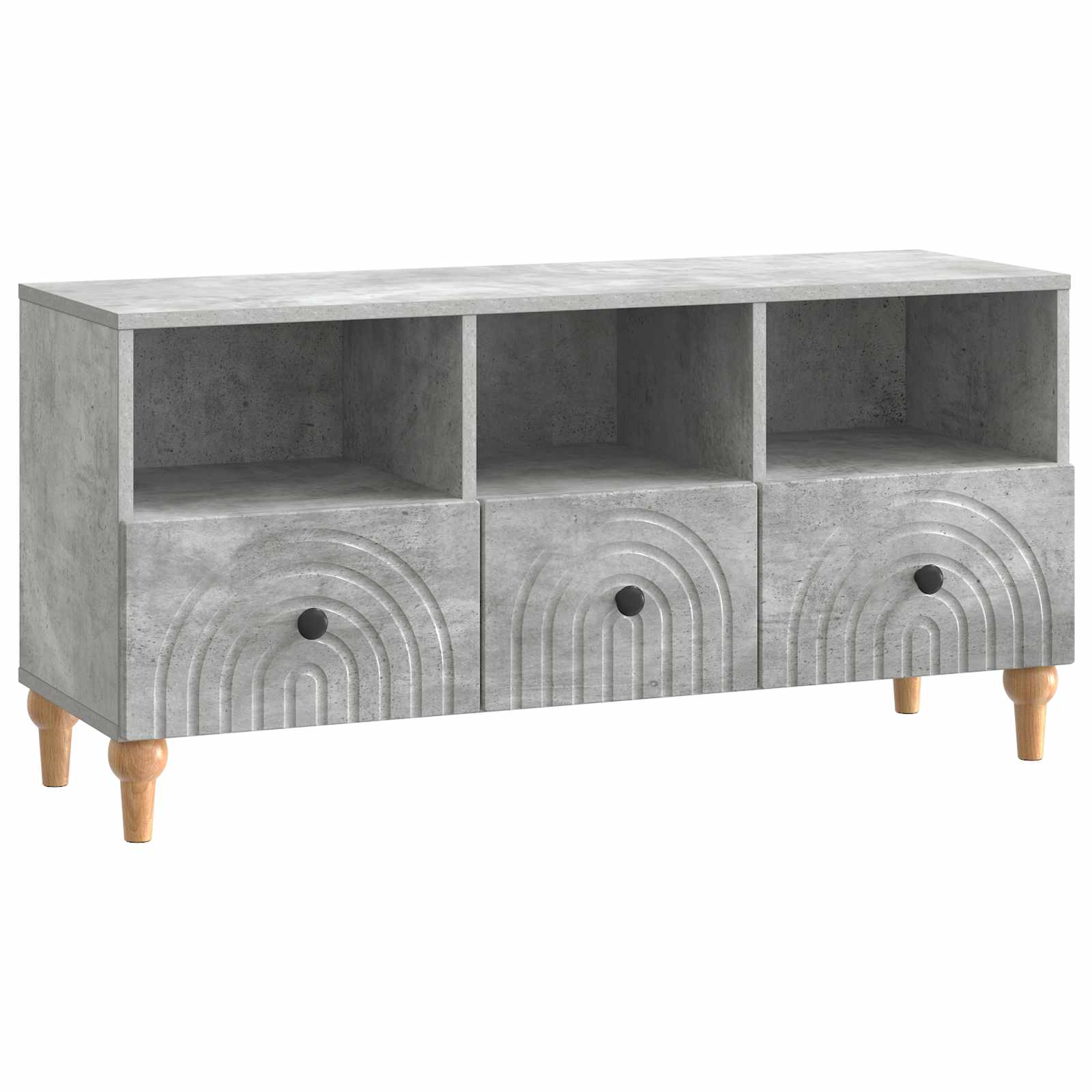 Gabinete para TV cinzento concreto 102 x 34,5 x 50 cm