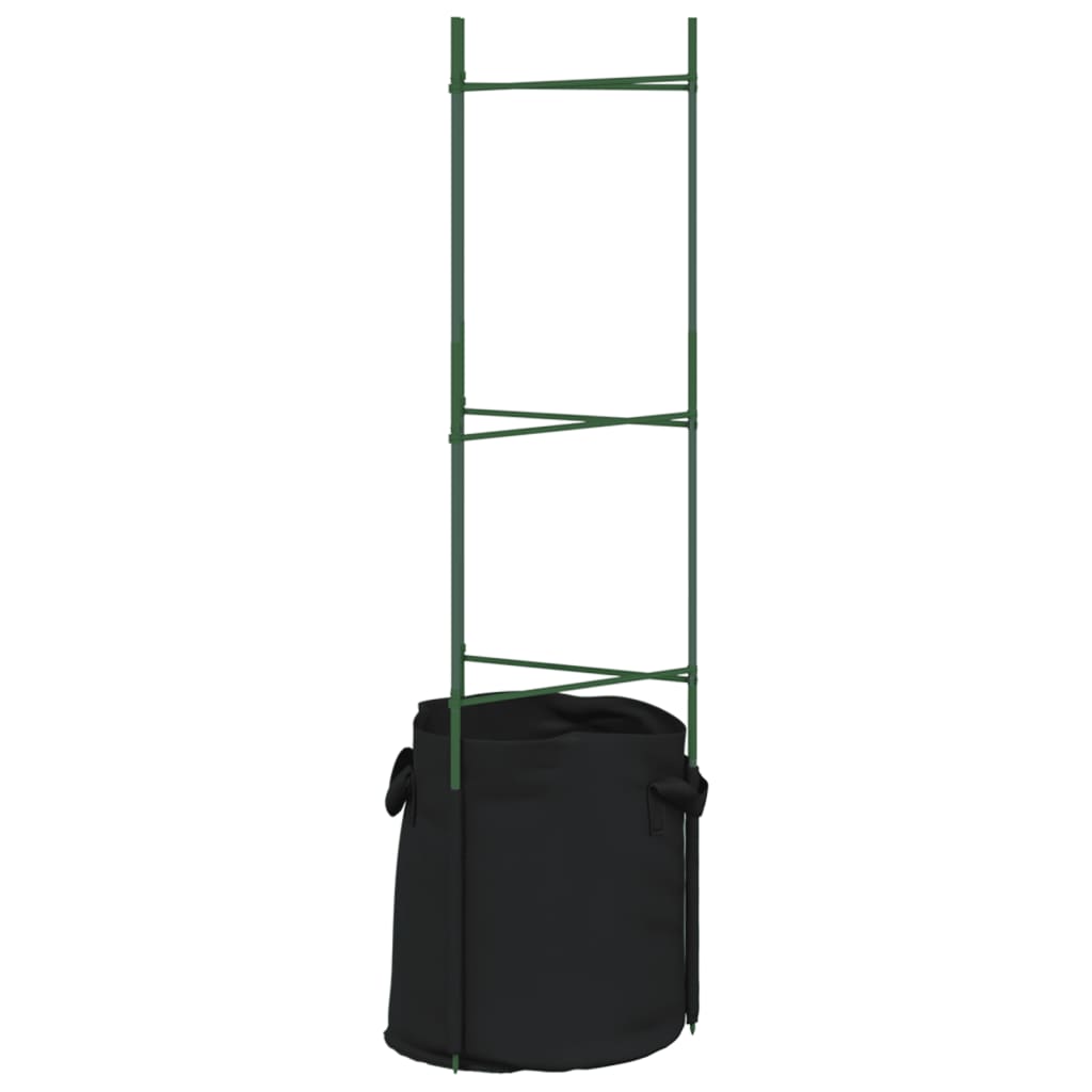 Suportes para tomateiros com sacos 4 pcs 116 cm aço e PP