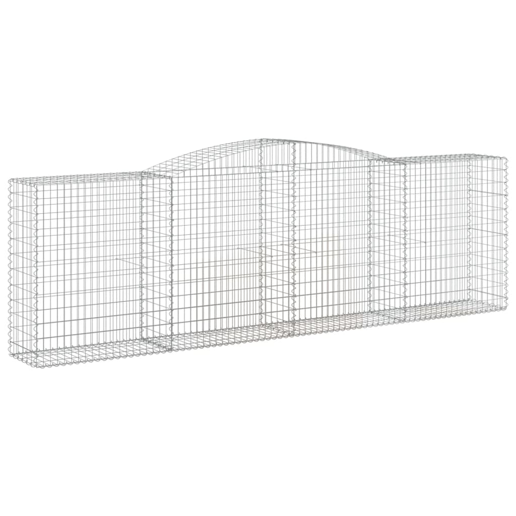 Cestos gabião arqueados 7pcs 400x50x120/140cm ferro galvanizado