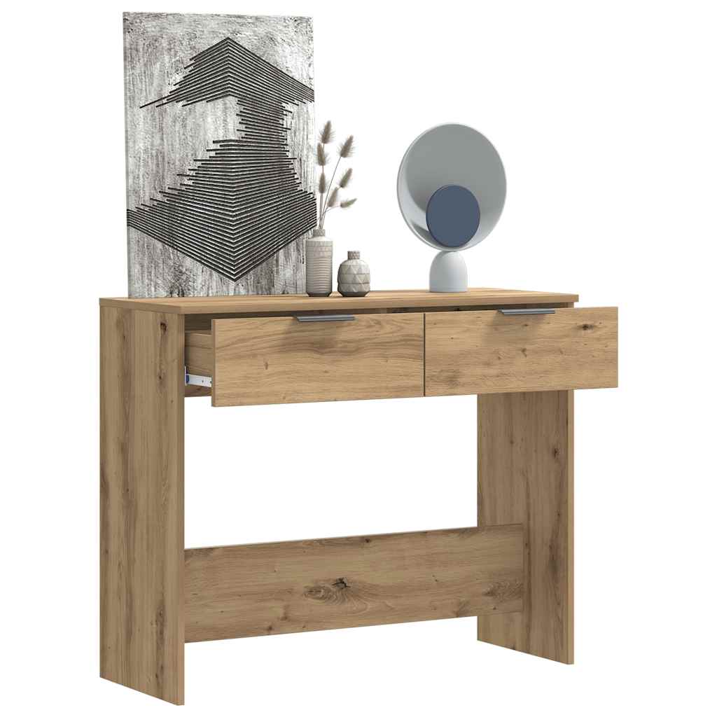 Mesa consola 90x36x75 cm derivados madeira carvalho artisiano