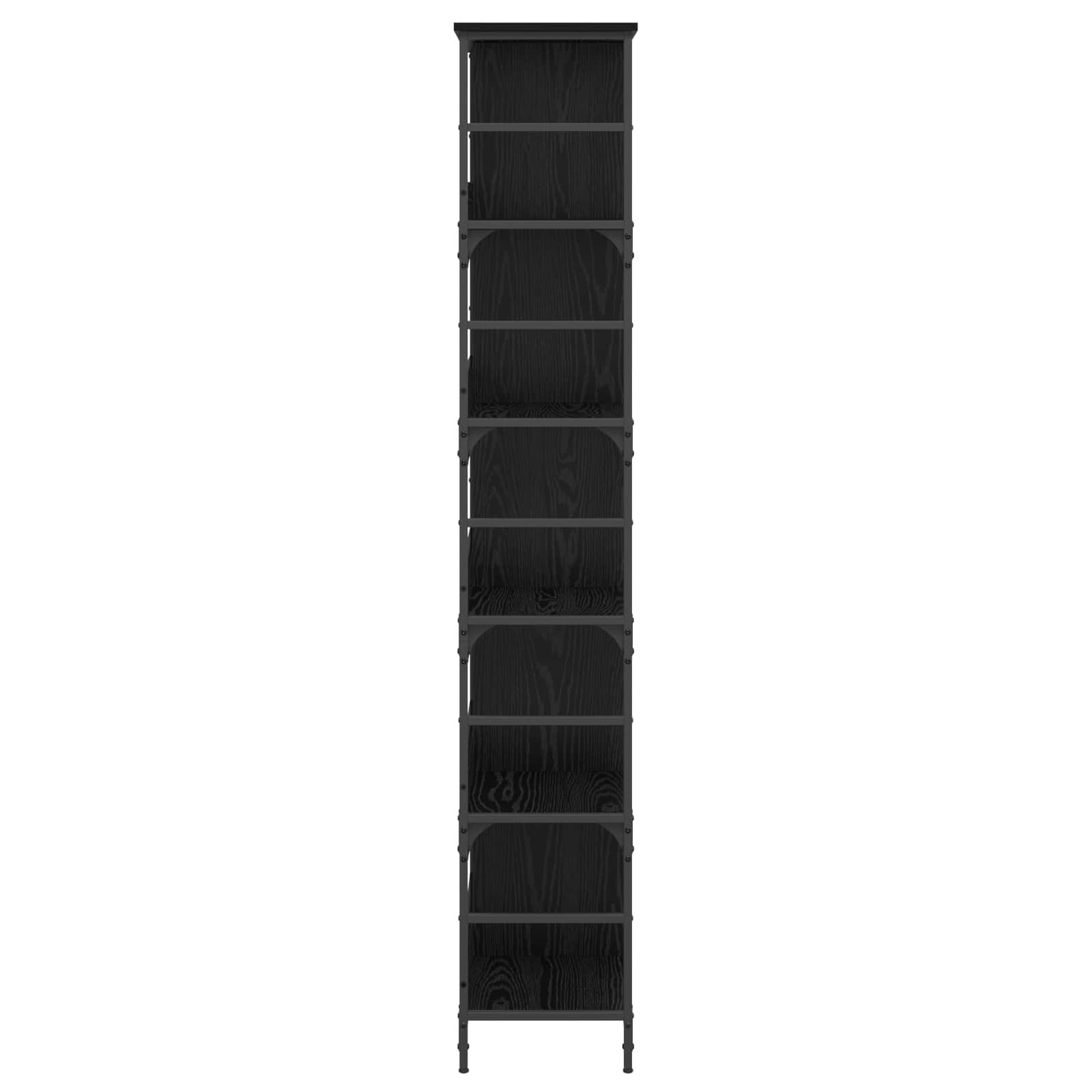 Estante 4 níveis 78,5 x 33 x 188,5 cm metal pb carvalho preto