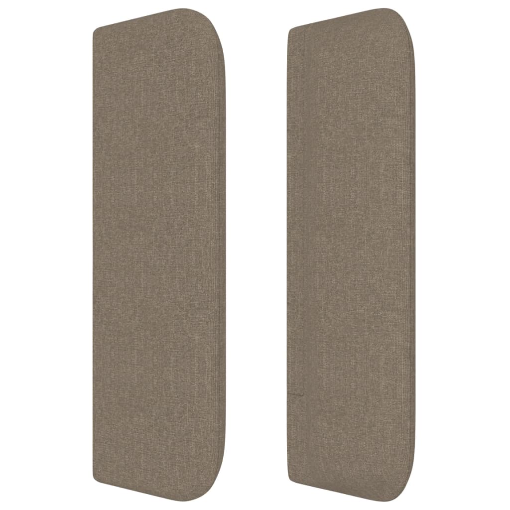Cabeceira cama abas tecido 93x16x78/88 cm cinzento-acastanhado