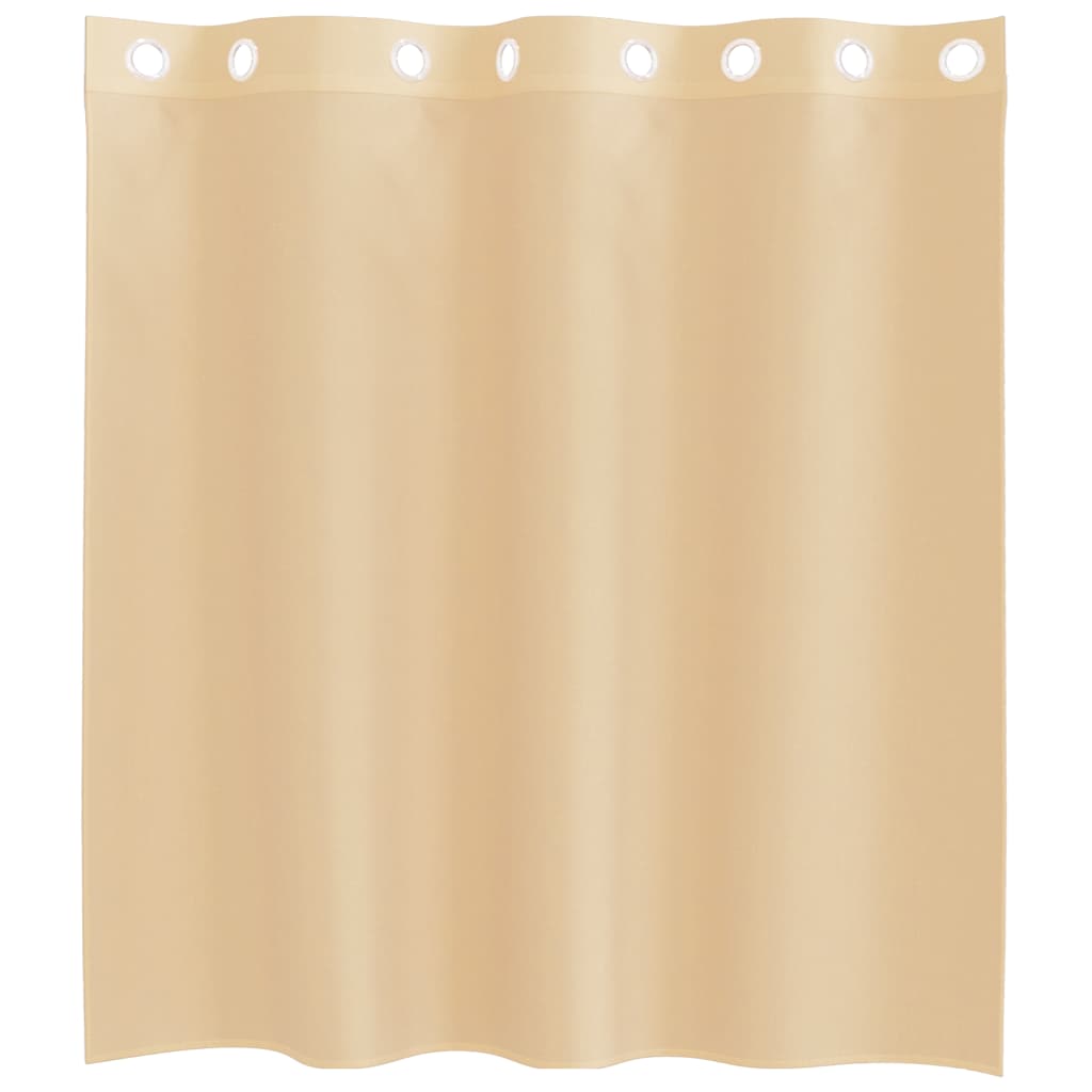 Cortinas de voile com ilhós 2 pcs areia
