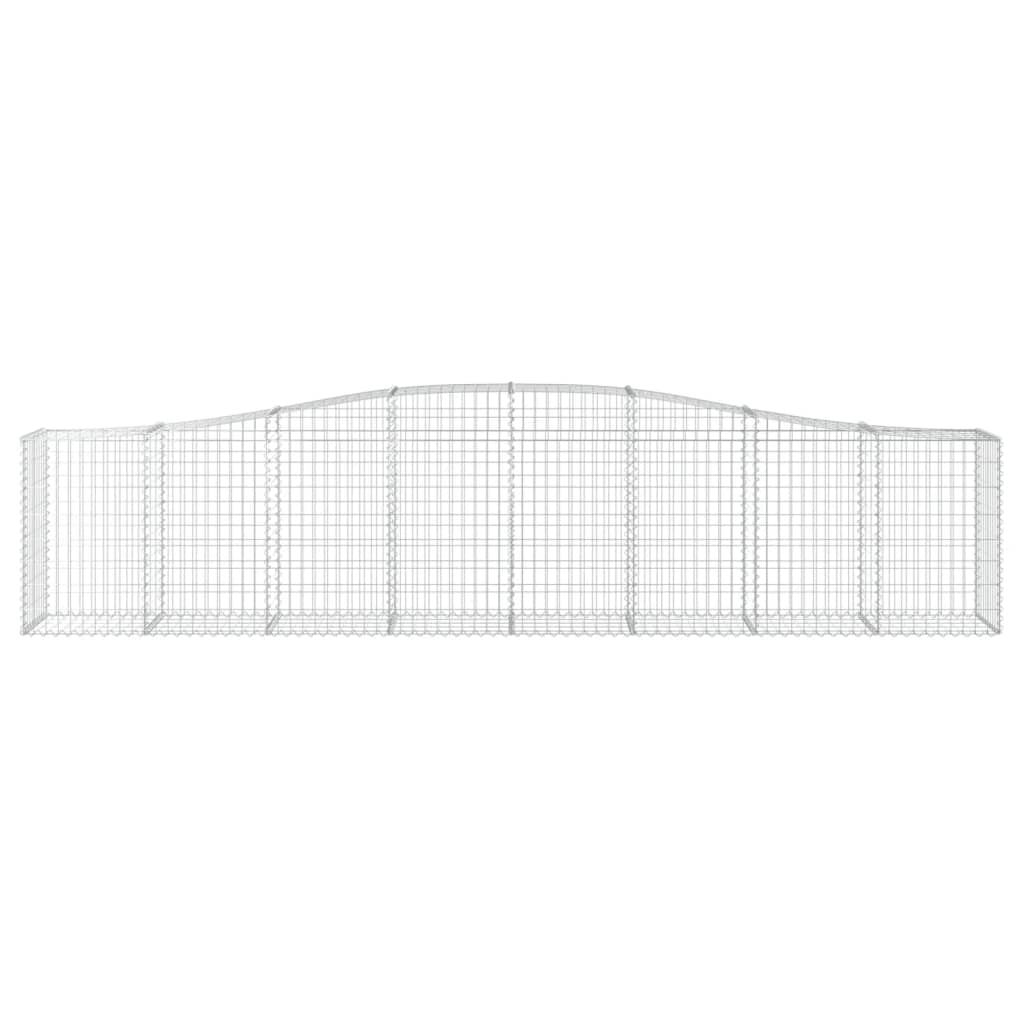 Cestos gabião arqueados 4 pcs 400x50x80/100cm ferro galvanizado