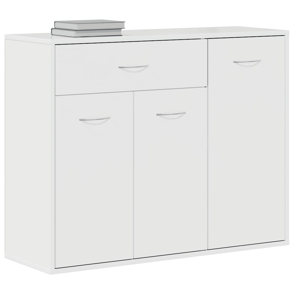 Aparador 88x30x70 cm contraplacado branco brilhante