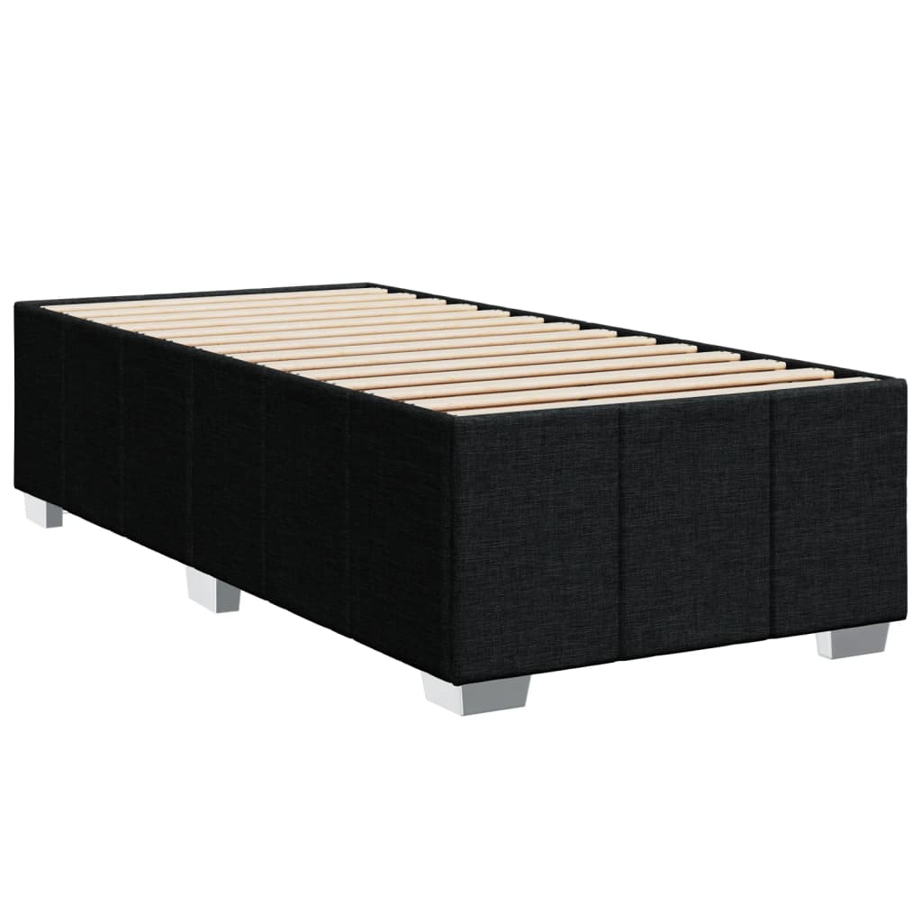 Estrutura de cama sem colchão 90x200 cm tecido preto