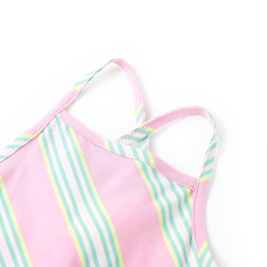 Vestido de criança com cordão sem mangas rosa 104