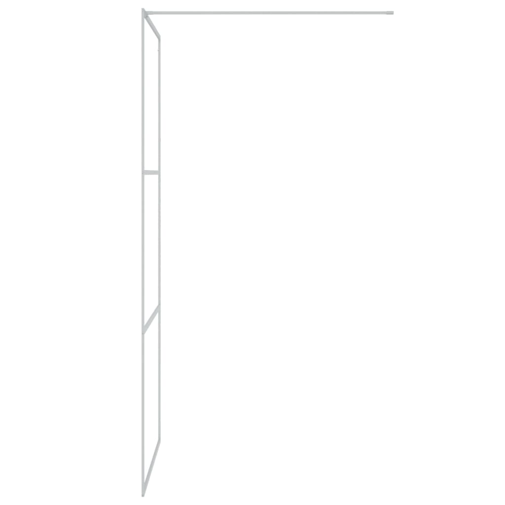 Divisória de chuveiro prateado 90x195 cm vidro esg transparente