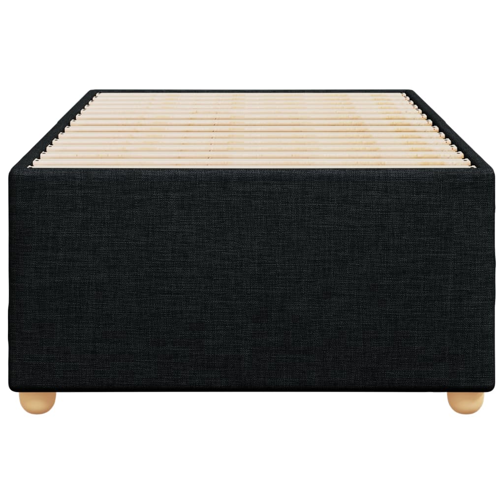 Estrutura de cama sem colchão 90x190 cm tecido preto