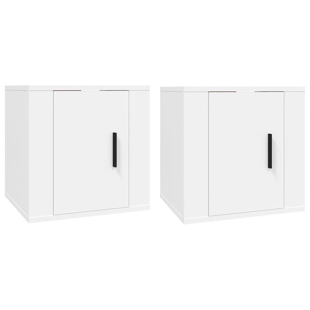Móveis de TV para parede 2 pcs 40x34,5x40 cm branco