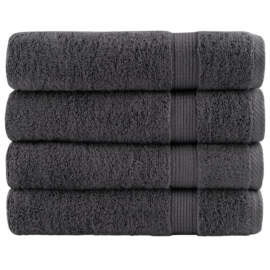 Toalhas de banho premium solund 4pcs 70x140cm 600gsm antracite