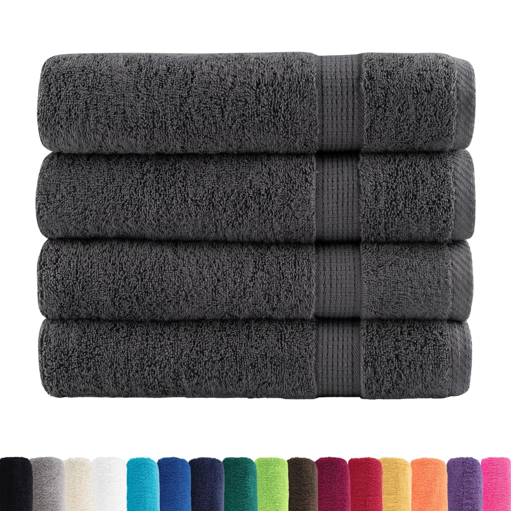 Toalhas de banho premium solund 4pcs 70x140cm 600gsm antracite
