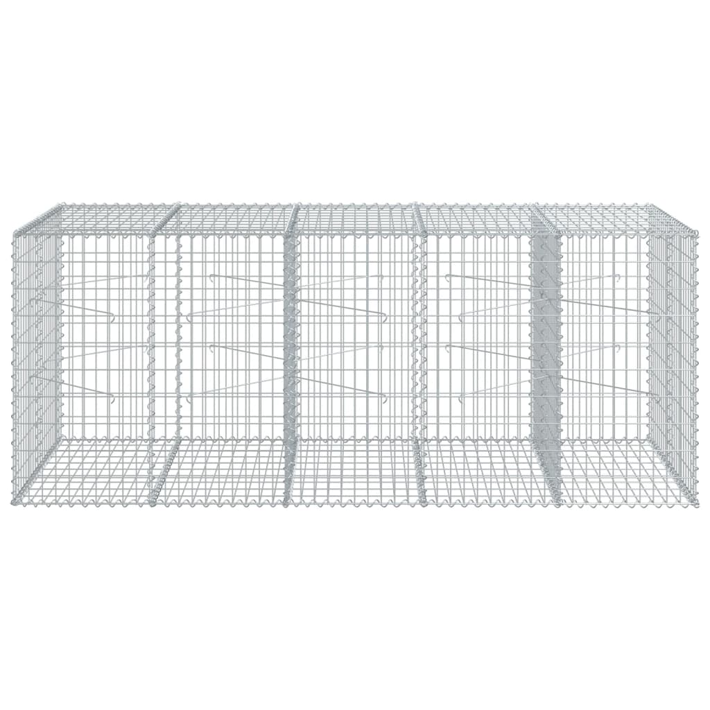 Cesto gabião com cobertura 250x100x100 cm ferro galvanizado
