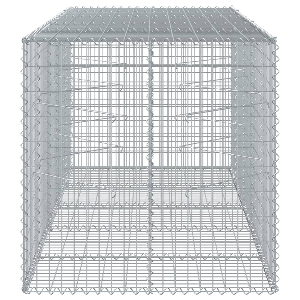 Cesto gabião com cobertura 250x100x100 cm ferro galvanizado