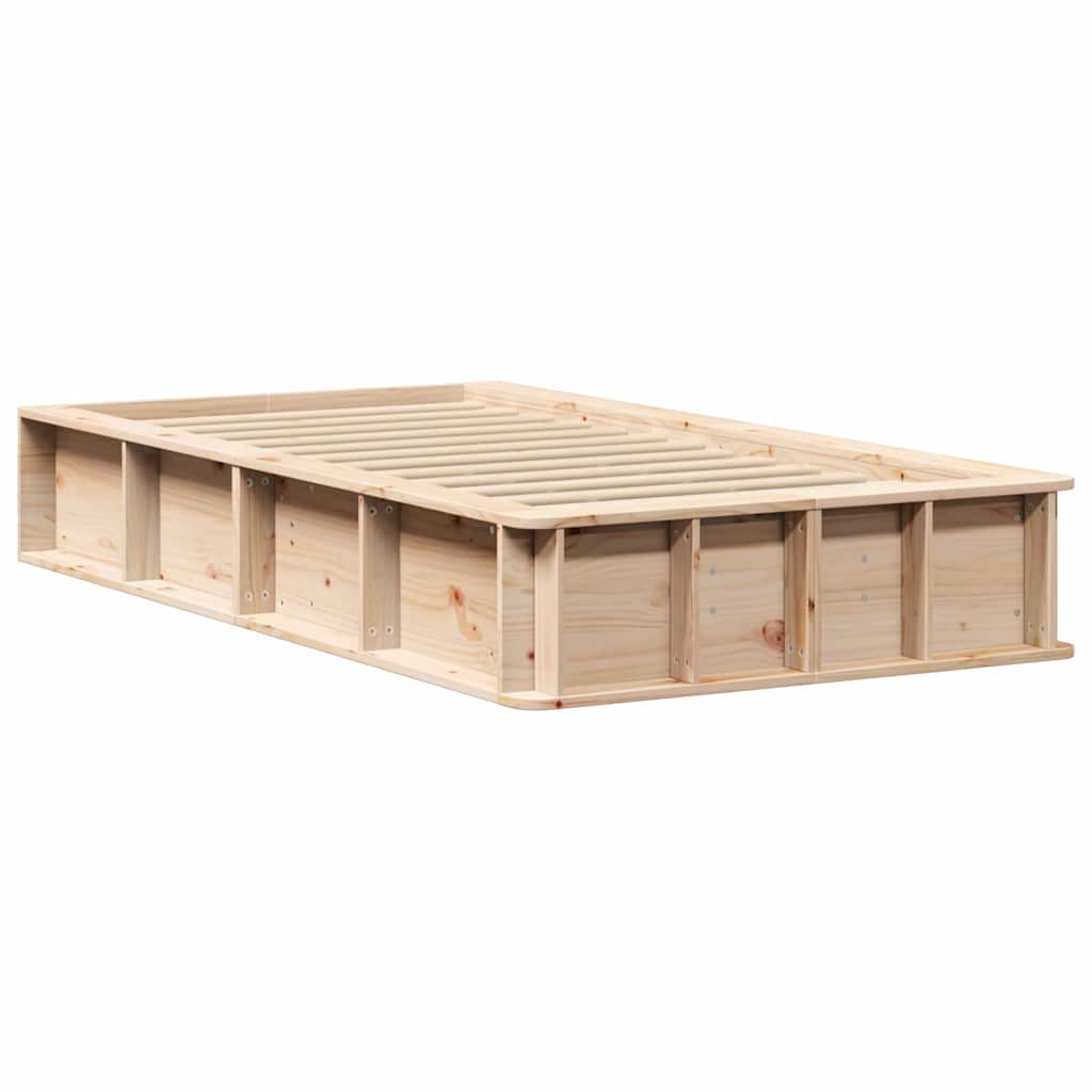 Estrutura da cama marrom cera 75 x 190 cm