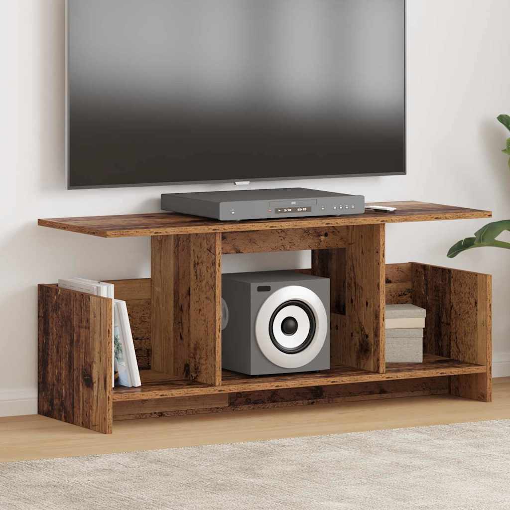 Suporte para TV 102 x 35 x 45 cm madeira antiga