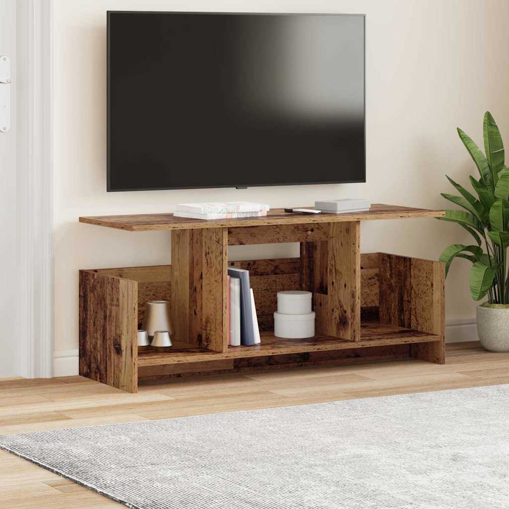 Suporte para TV 102 x 35 x 45 cm madeira antiga