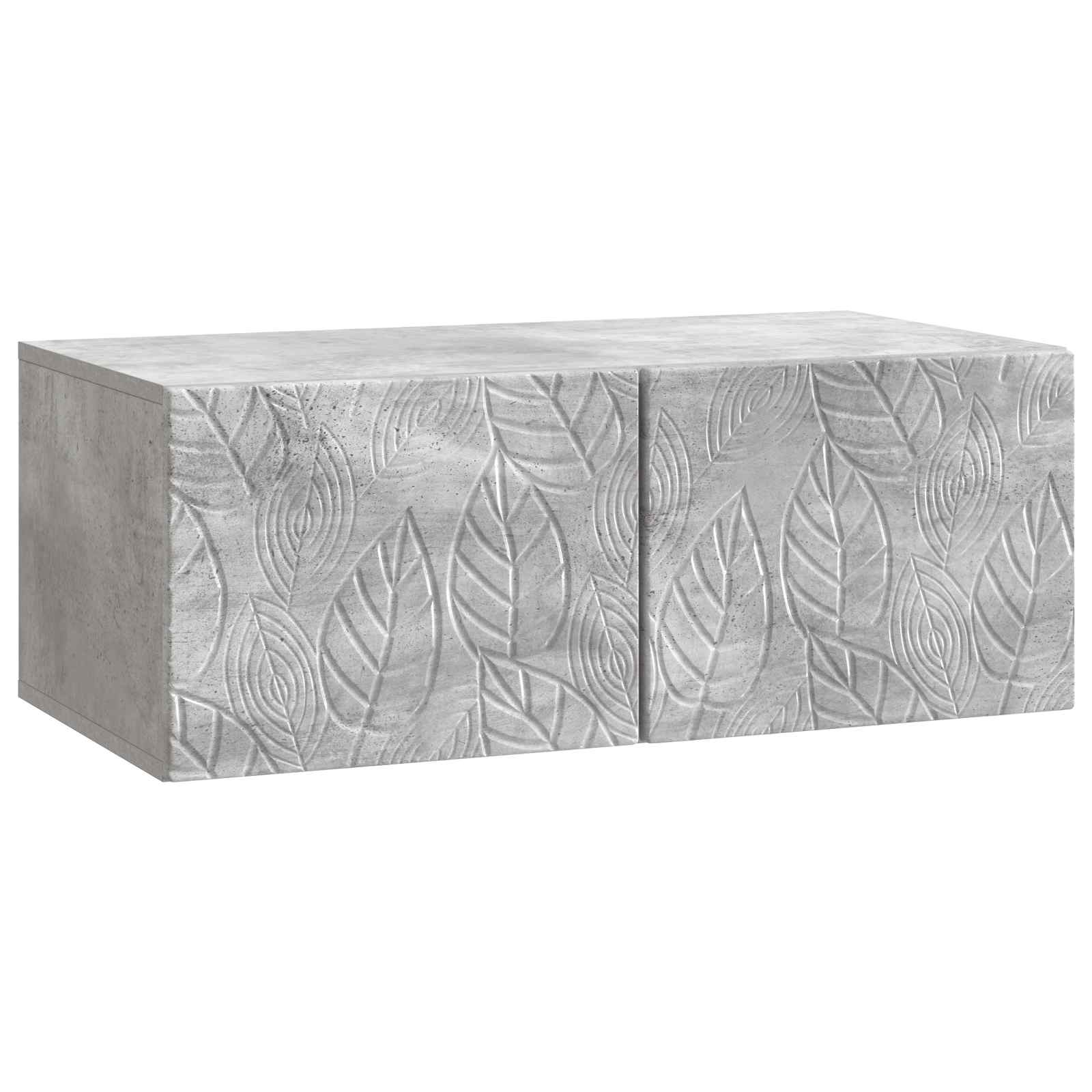 Gabinete de TV de parede 78,5 x 31 cm cinzento cimento