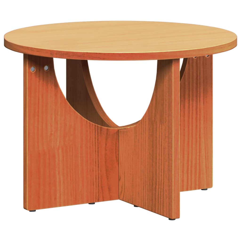Mesa de centro marrom cera 50 x 50 x 35 cm