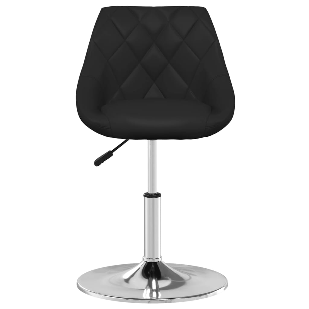 Cadeiras de jantar 4 pcs couro artificial preto