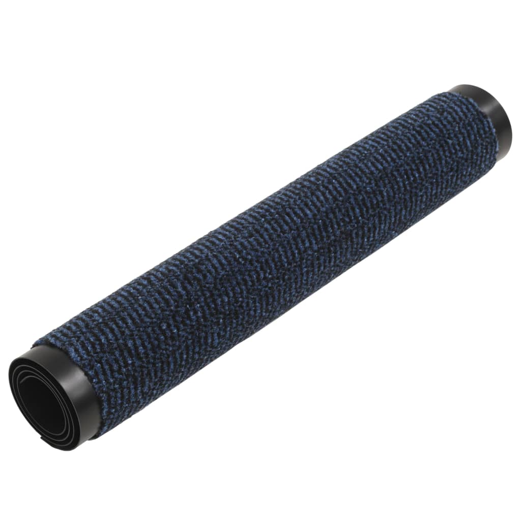 Tapete controlo pó retangular tufado 2 pcs 90x150cm azul