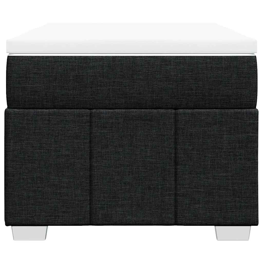 Cama com molas/colchão 100x200 cm tecido preto