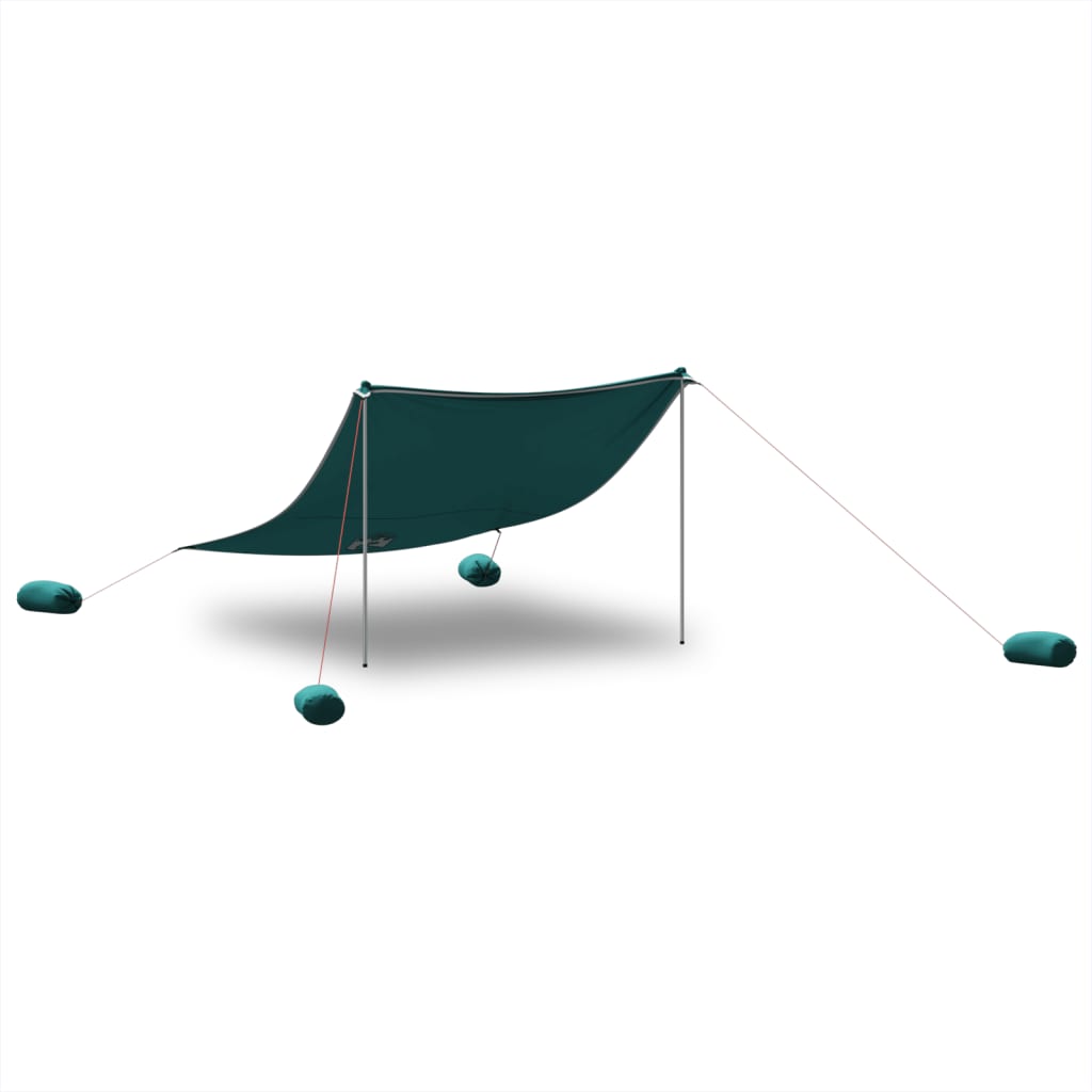 Toldo de praia com âncoras de areia 304x300 cm verde