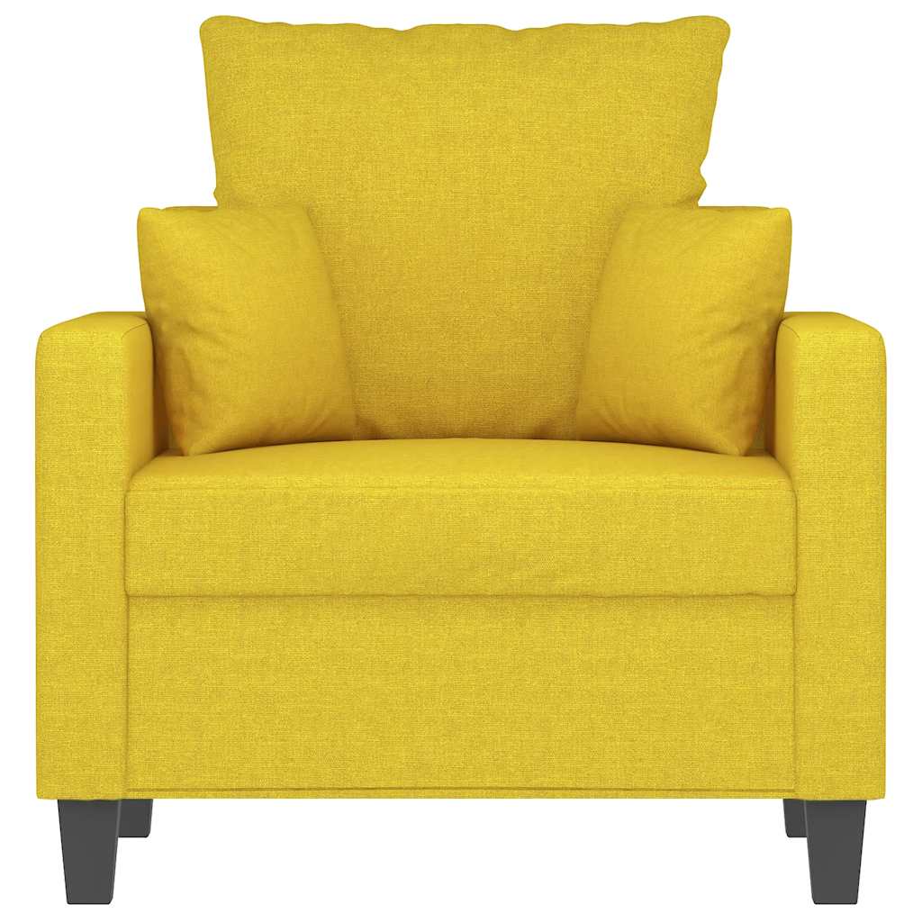 Poltrona 60 cm tecido amarelo-claro