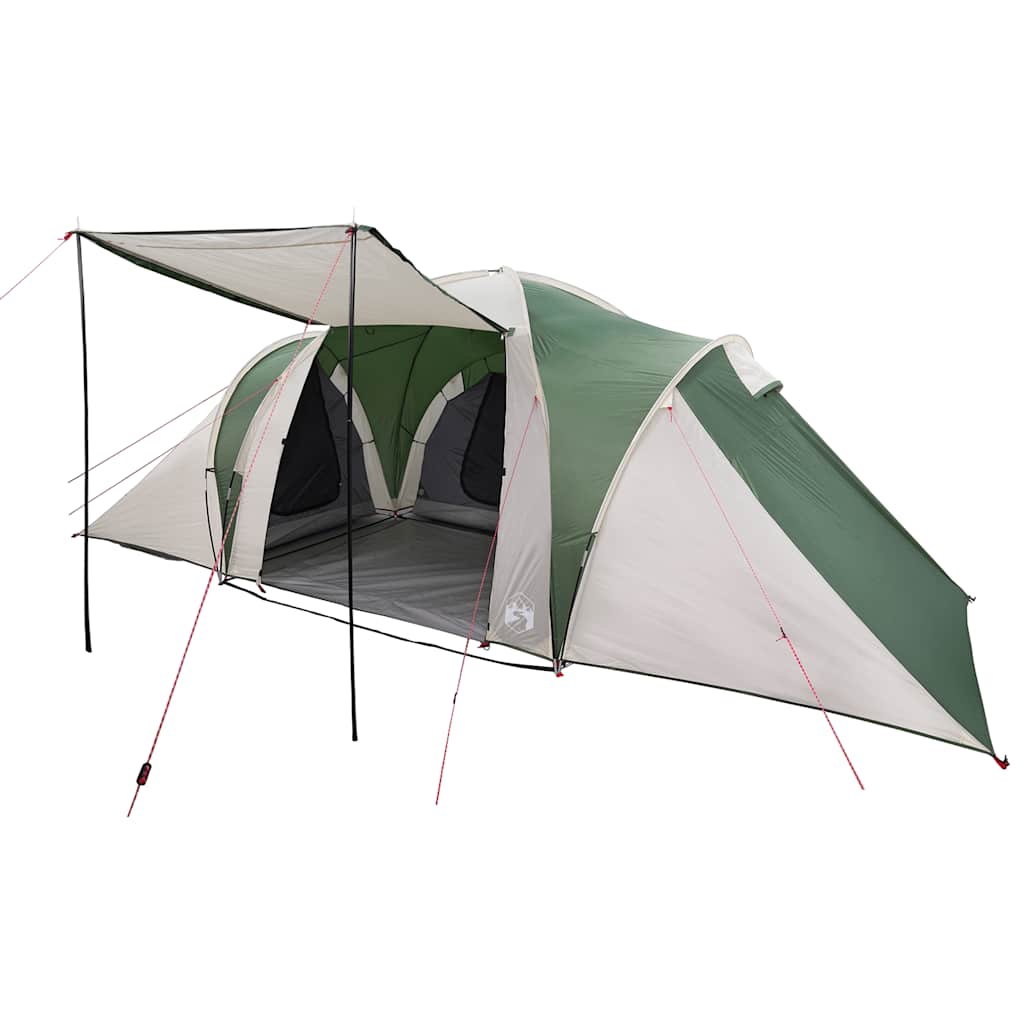 Tenda familiar em cúpula para 6 pessoas impermeável verde