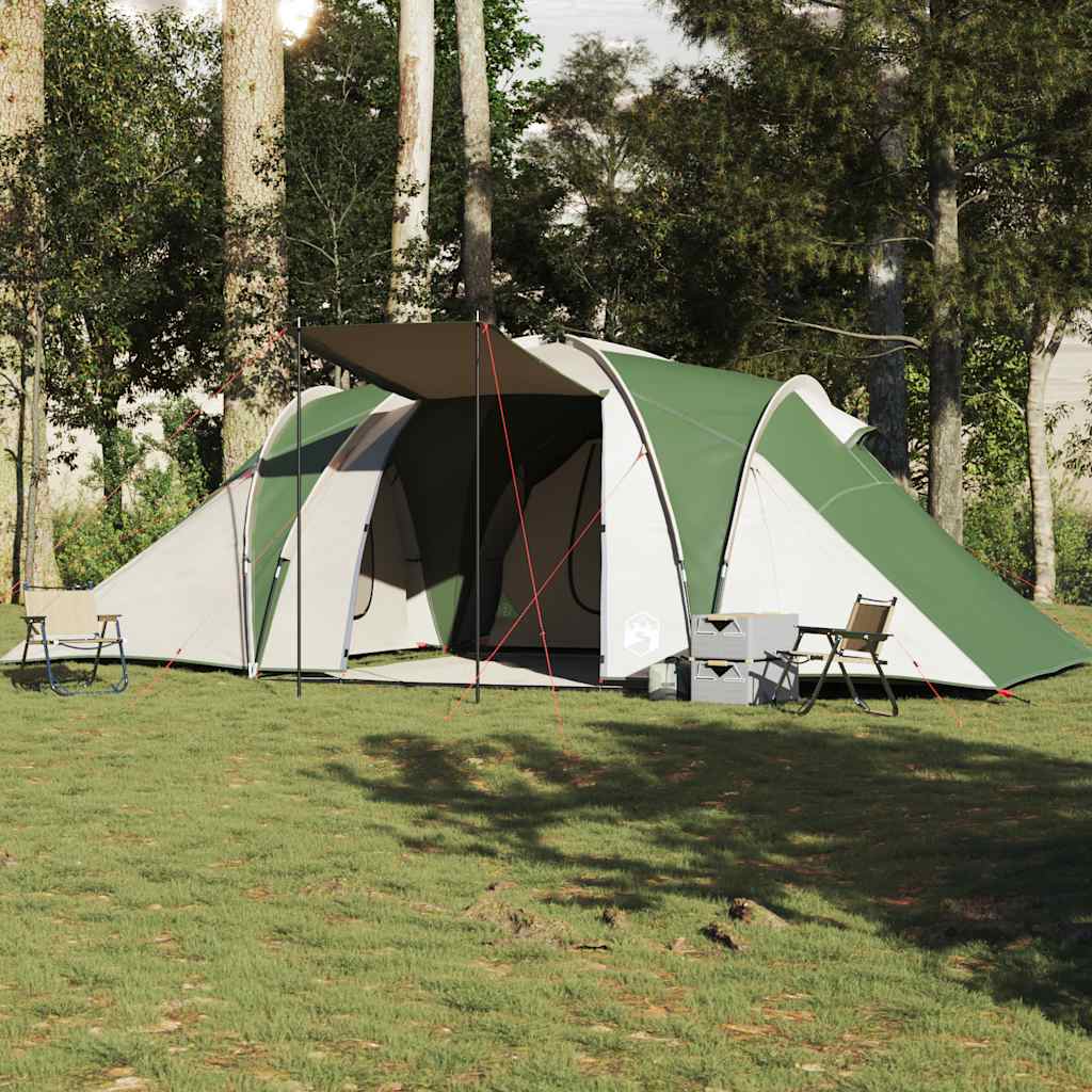 Tenda familiar em cúpula para 6 pessoas impermeável verde