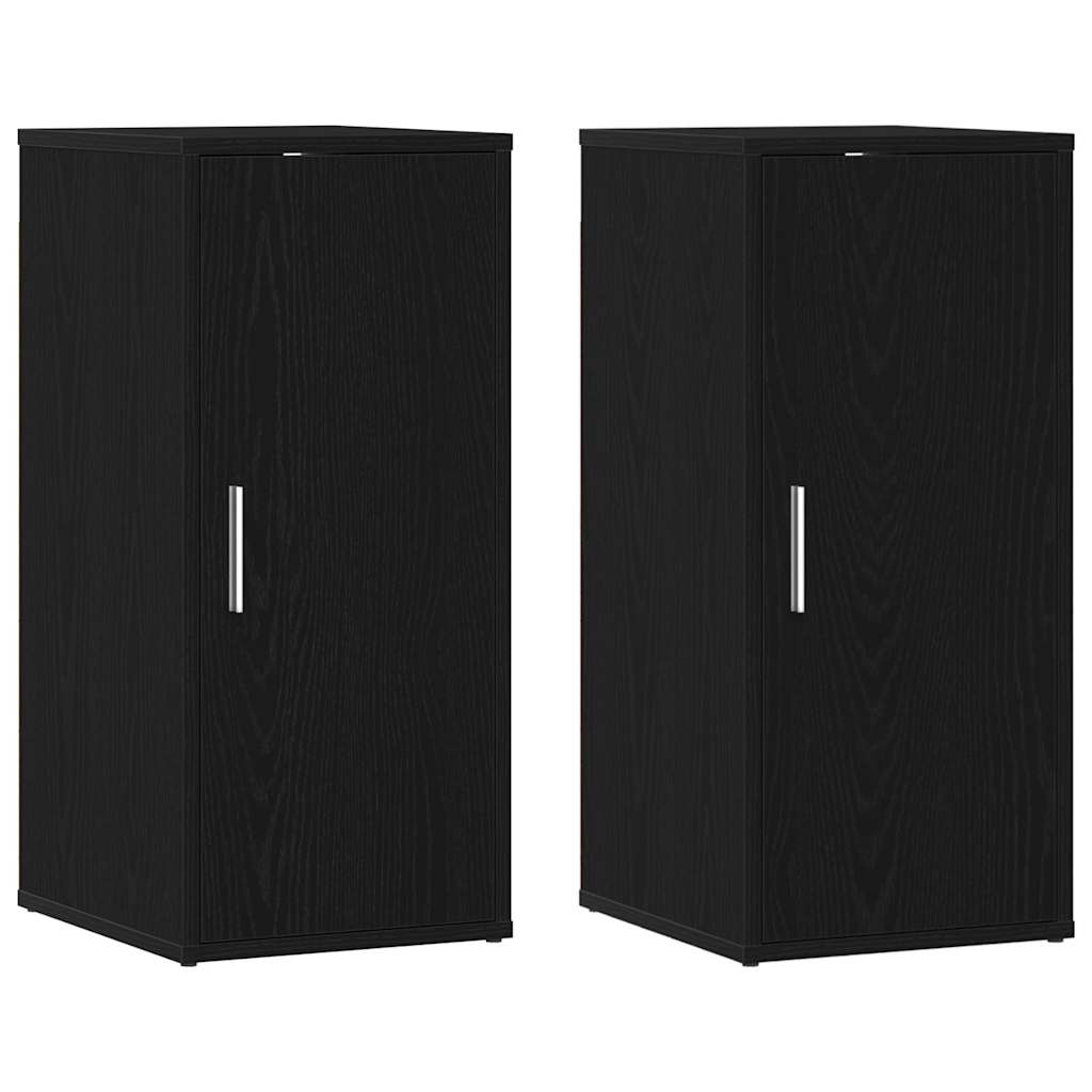 Sapateiras 2 pcs 32x35x70 derivados madeira carvalho preto