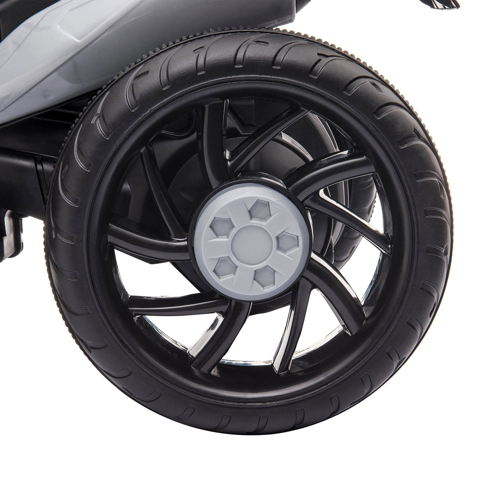 Motocicleta elétrica infantil com 3 rodas para crianças acima de 3 anos triciclo com pedal para crianças bateria 6v com luzes música pneus largos 86x42x52cm vermelho e preto