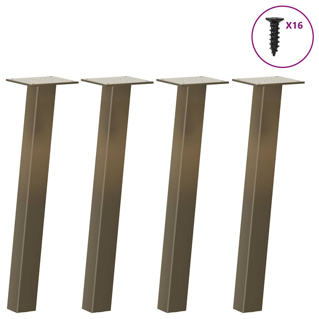 Pés para mesa de centro 4 peças aço natural 30 cm aço