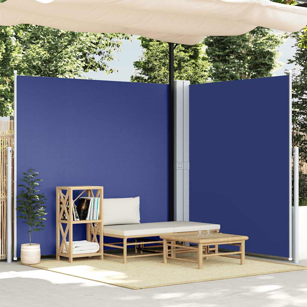 Toldo lateral retrátil 200x600 cm azul